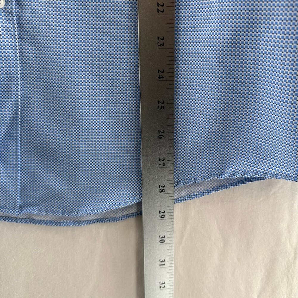 Nicole Miller Dress Shirt Mens Size M Corporate Long Sleeve Button Up Blue - Picture 8 of 11